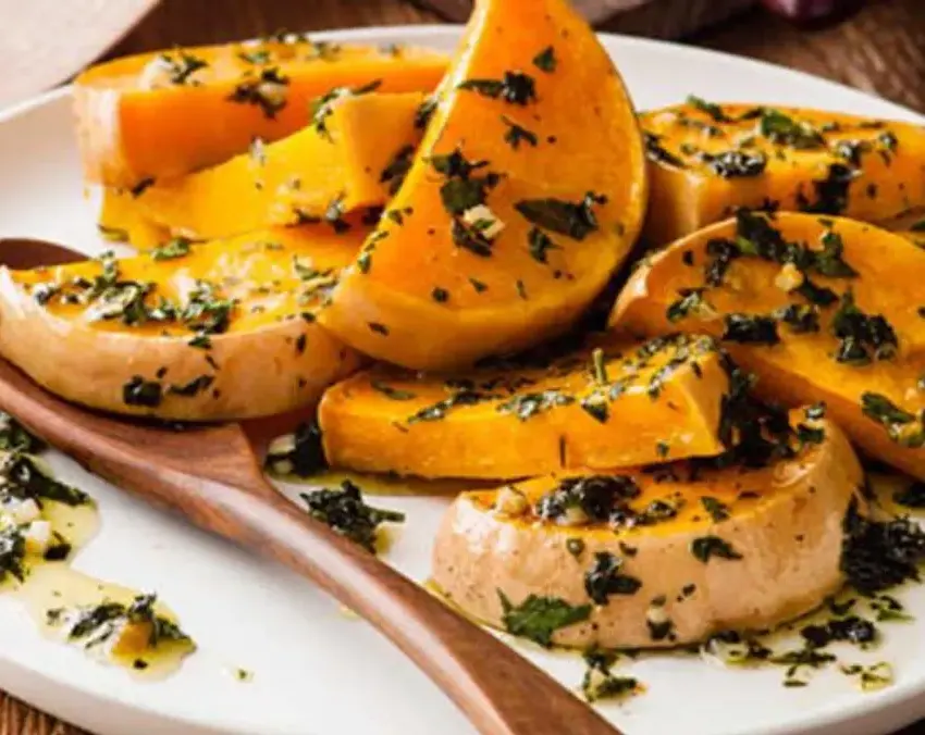 Oven-Roasted-Hubbard-Squash-with-Parsley-&-Garlic