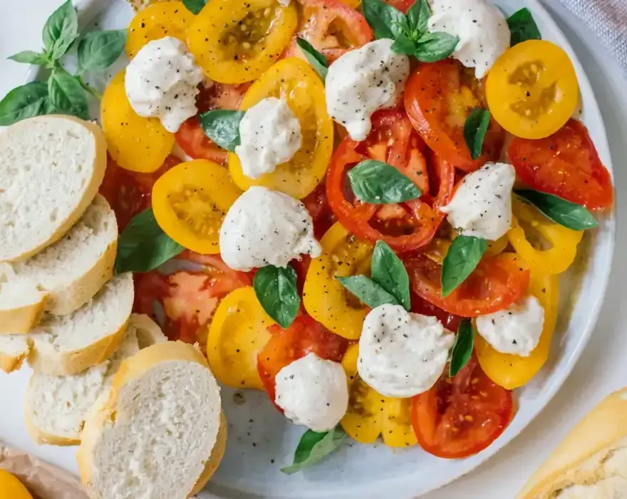 caprese-salad-with-vegan-cashew-mozzarella