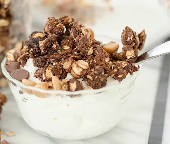 chocolate-peanut-butter-protein-granola
