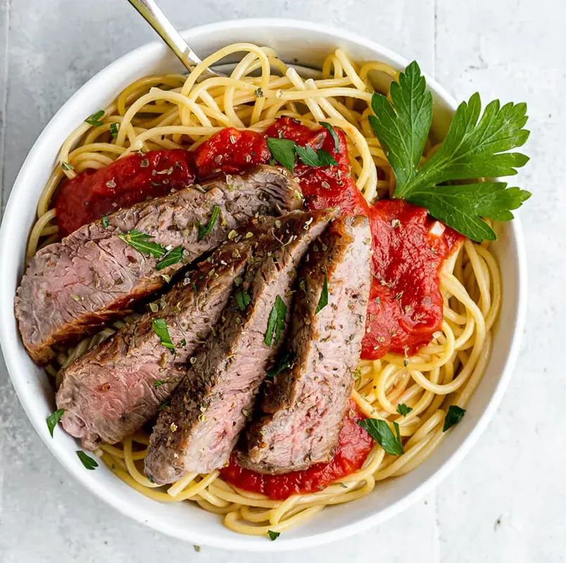 easy-marinara-steak-steak-pasta