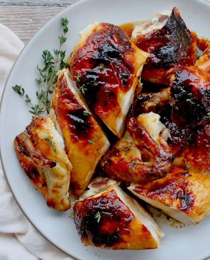 honey-garlic-butter-roasted-chicken