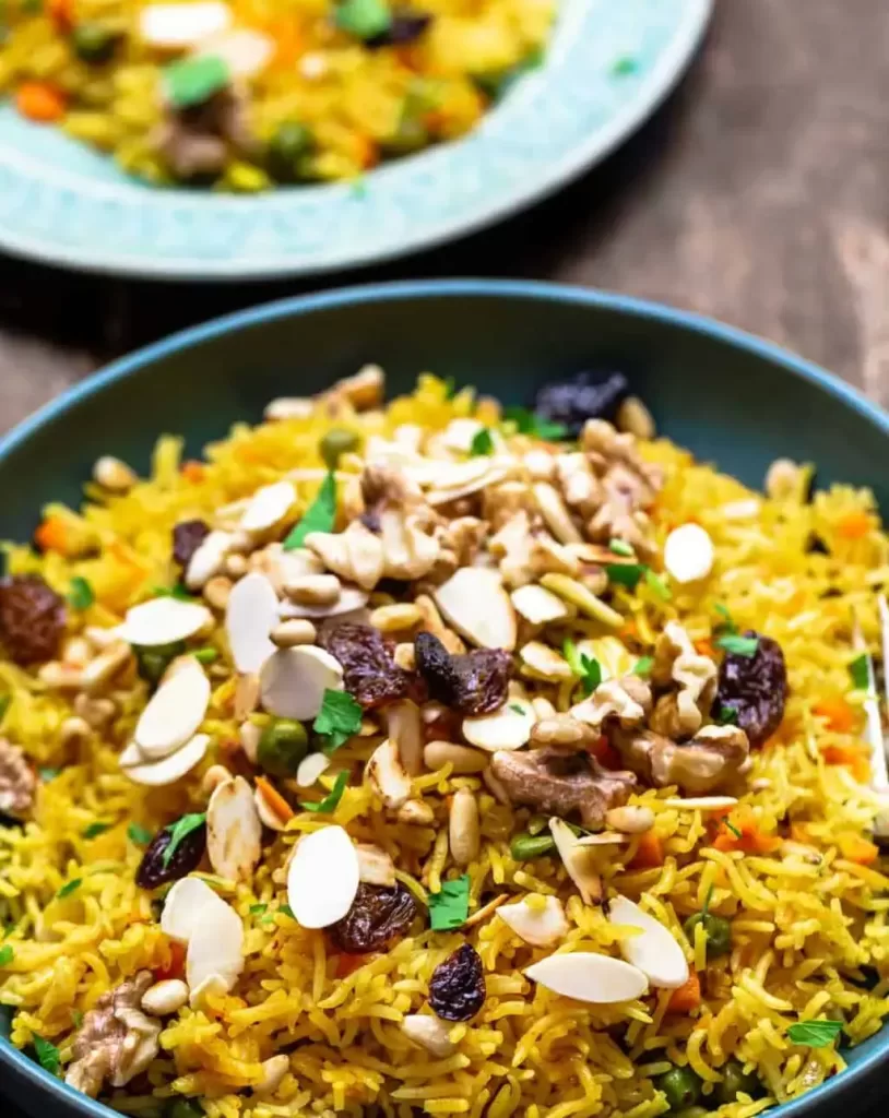 middle-eastern-rice-pilaf-with-peas-and-carrots