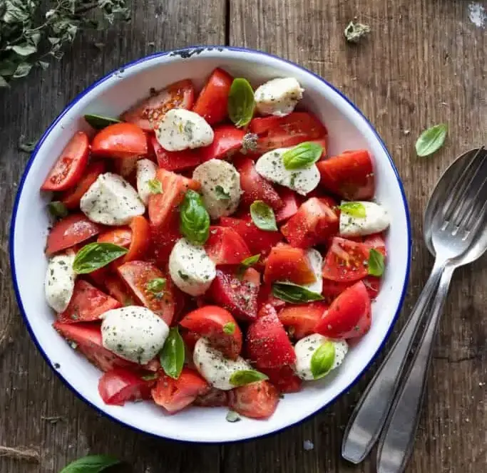 rustic-vegan-caprese-salad