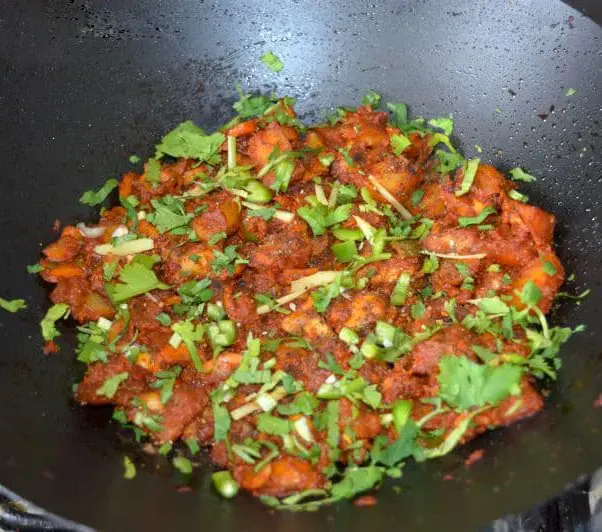 Mushroom-potato-karahi