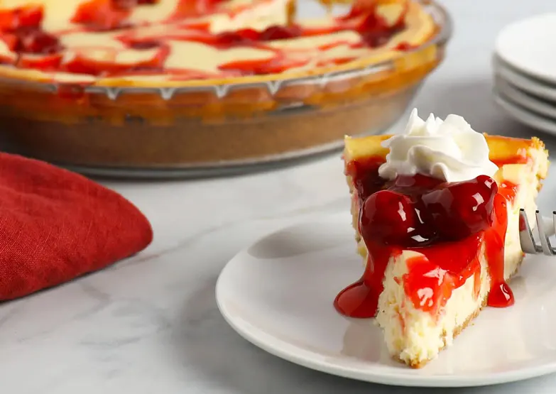 cherry-swirl-cheesecake