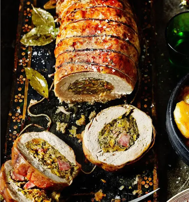 roast-turkey-breast-with-apricot-gammon-and-pistachio-stuffing