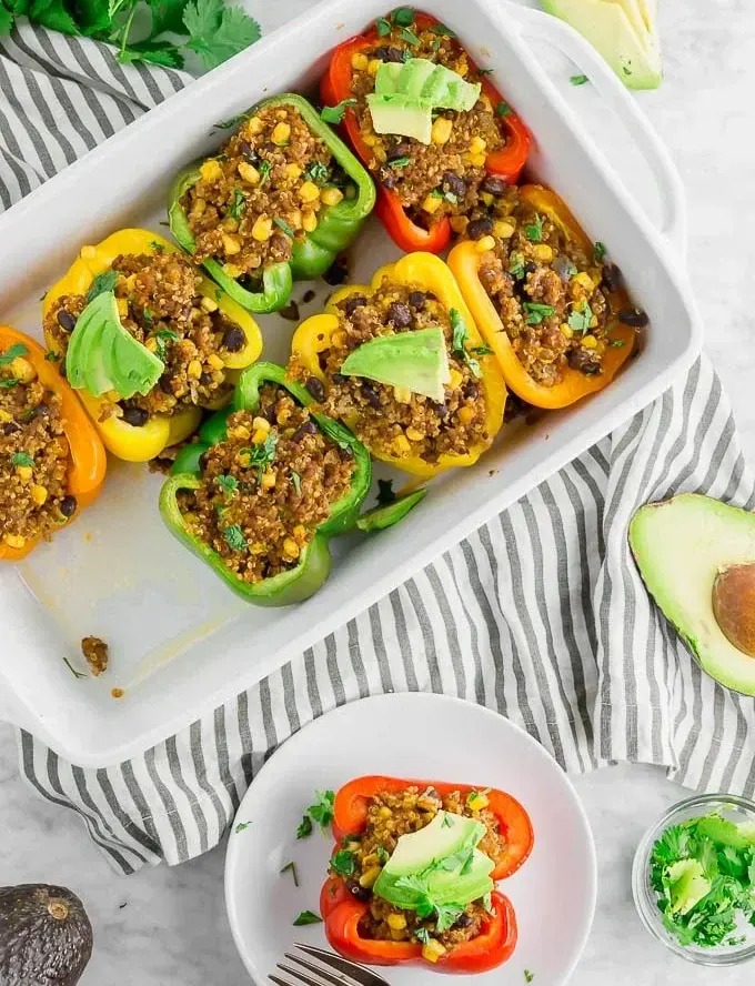 shaved-beef-and-quinoa-stuffed-peppers