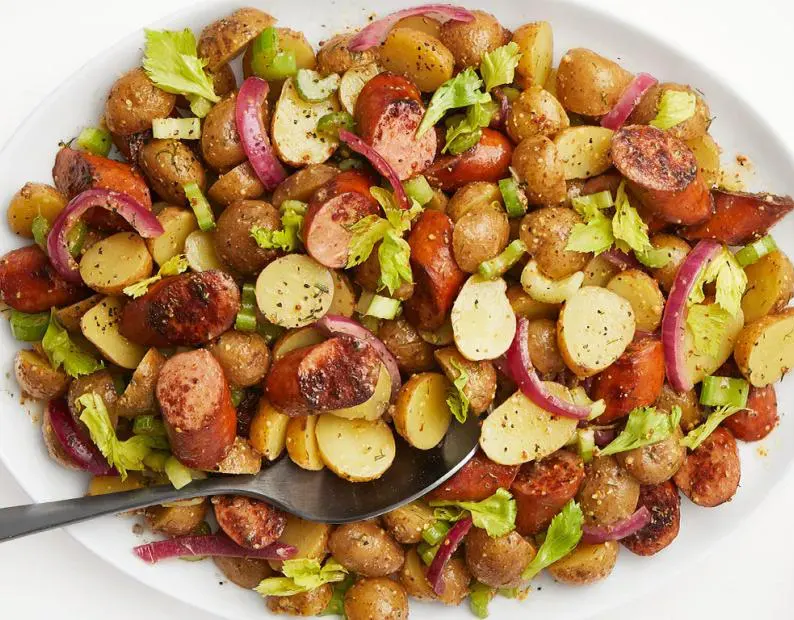 warm-potato-and-kielbasa-salad