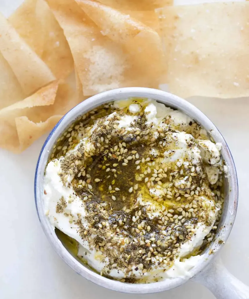 labneh-with-zaatar-and-olive-oil