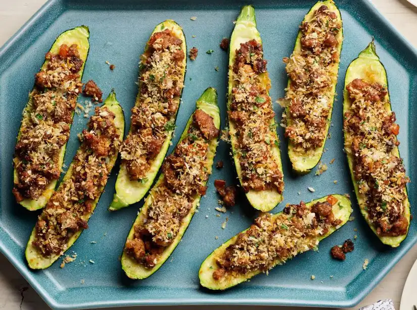 stuffed-zucchini-with-sausage-and-cheese