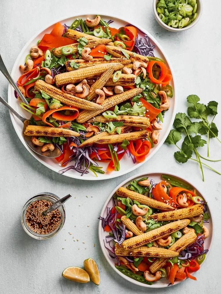 Baby-Corn-Salad-with-Asian-Dressing