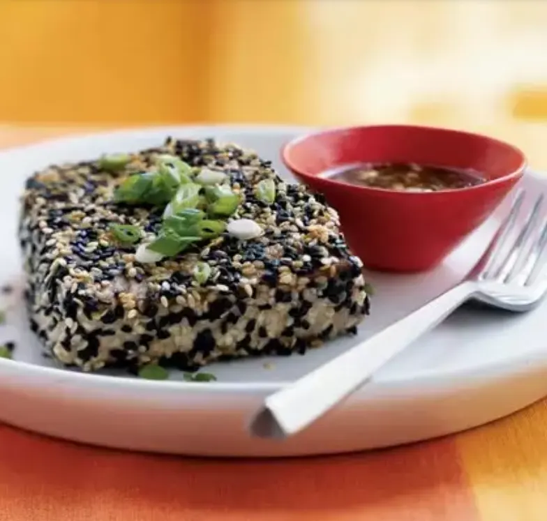 Black-Sesame-Crusted-Tuna-with-Wasabi-Sauce