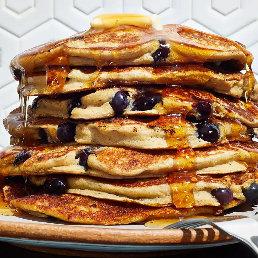 Blueberry-blender-pancakes