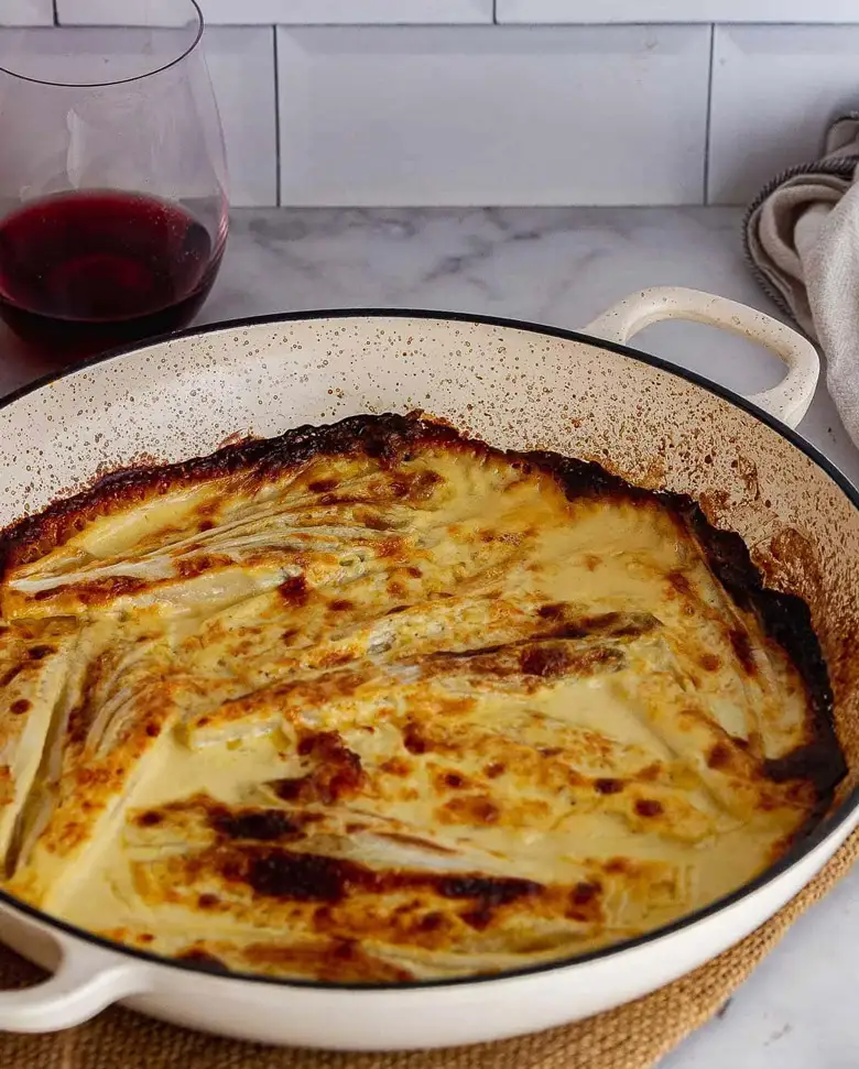 Braised-Chicory-gratin-with-gruyere