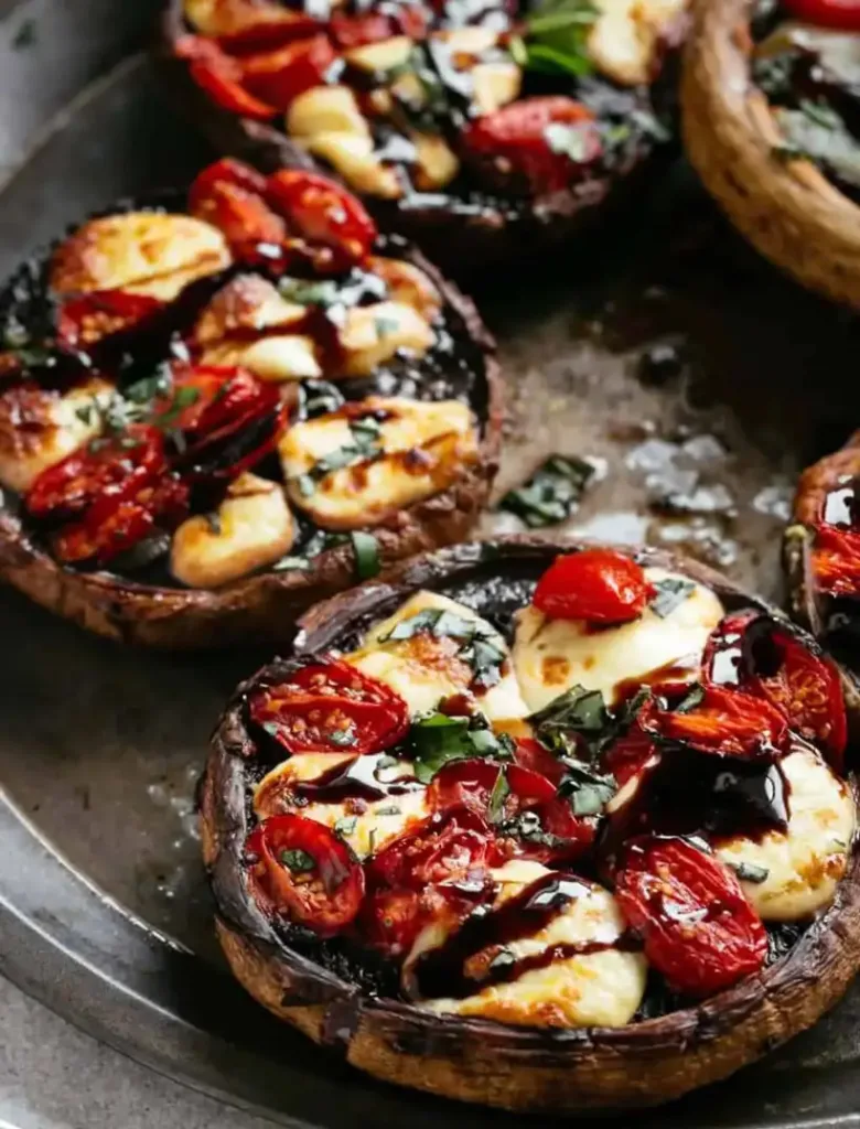 Caprese-Stuffed-Portobello-Mushrooms