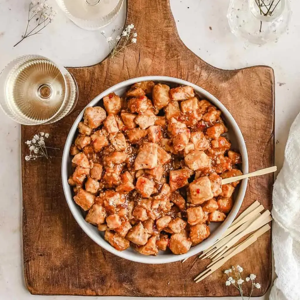 Chopped-Pork-Bites-with-Garlic-Honey