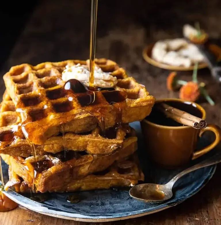 Cider-Pumpkin-Waffles-with-Salted-Maple-Butter