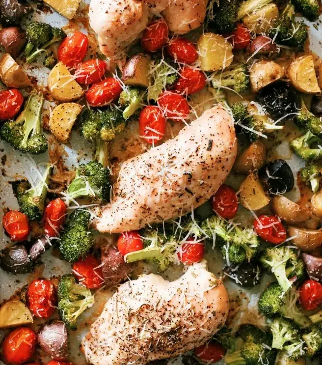 Garlic-Chicken-Vegetable-Sheet-Pan