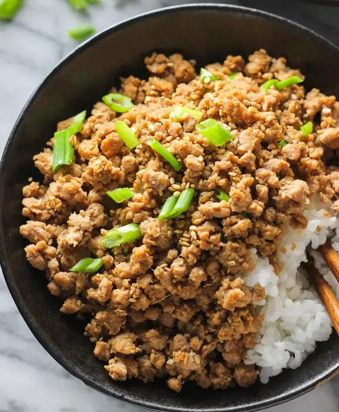 Ginger-Minced-Pork-Rice-Bowl