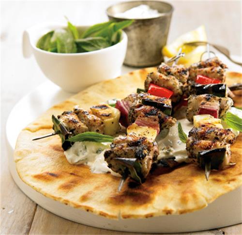 Greek-Quail-Kebabs-with-Creamy-Basil-Feta-Sauce