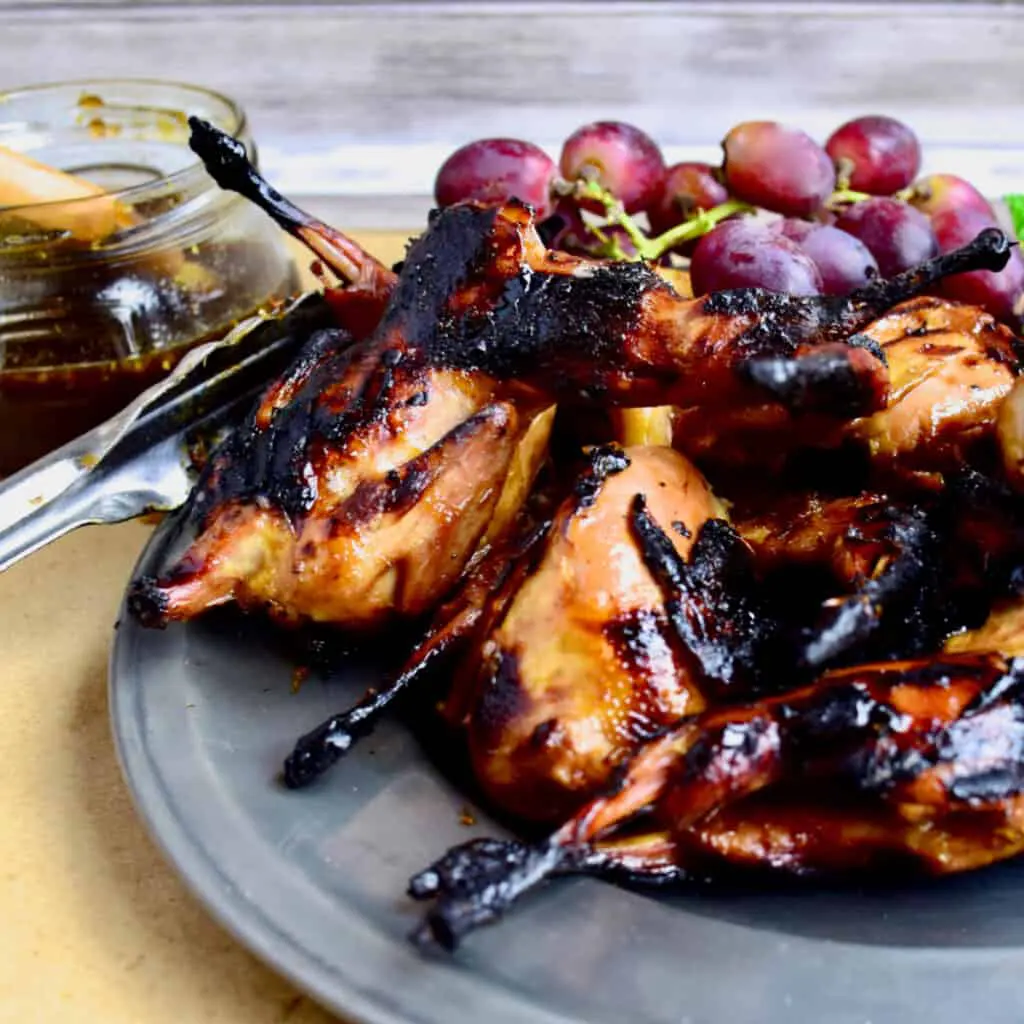 Grilled-Quail-with-Pomegranate-Orange-BBQ -auce