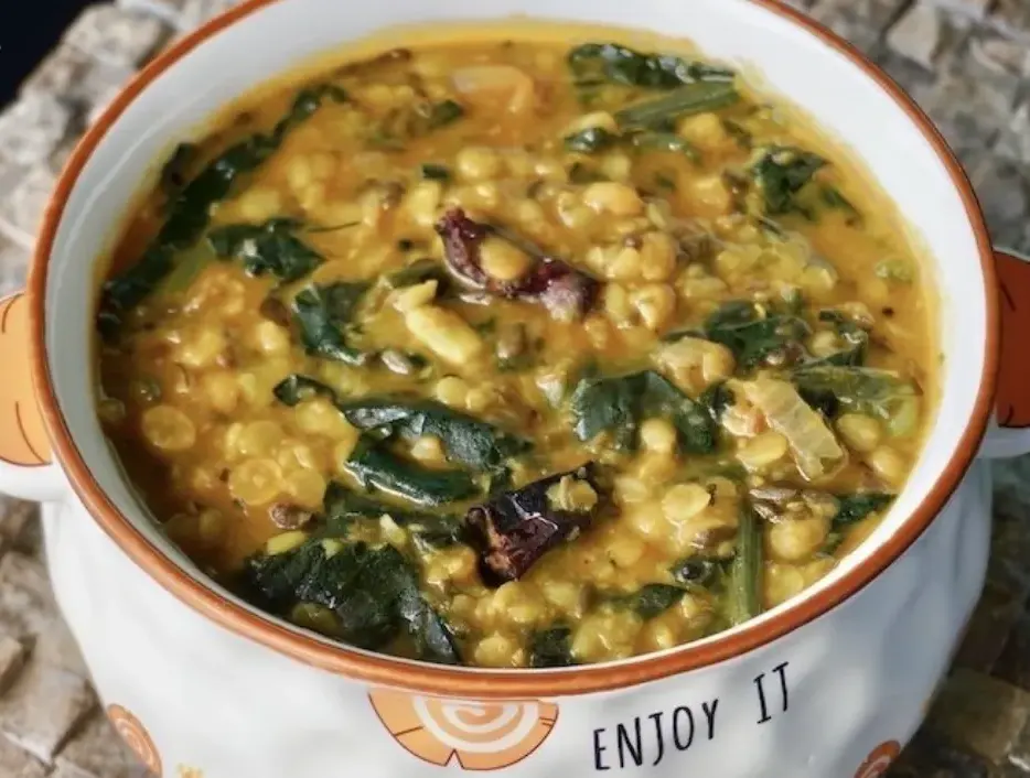 Malabar-Spinach-and-Lentils