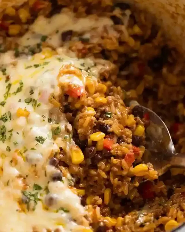 Mexican-steak-and-rice-casserole