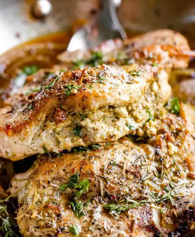 Pesto-Stuffed-Pork-Chops