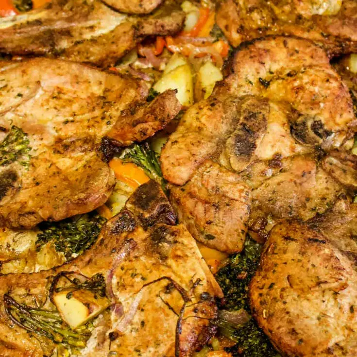 Pork-chops-and-roasted-vegetables