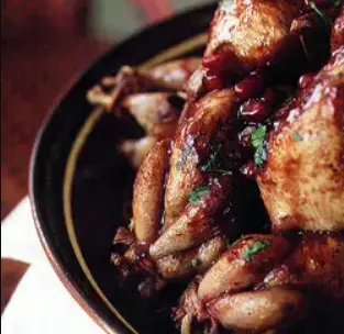 Quail-in-Pomegranate-Sauce