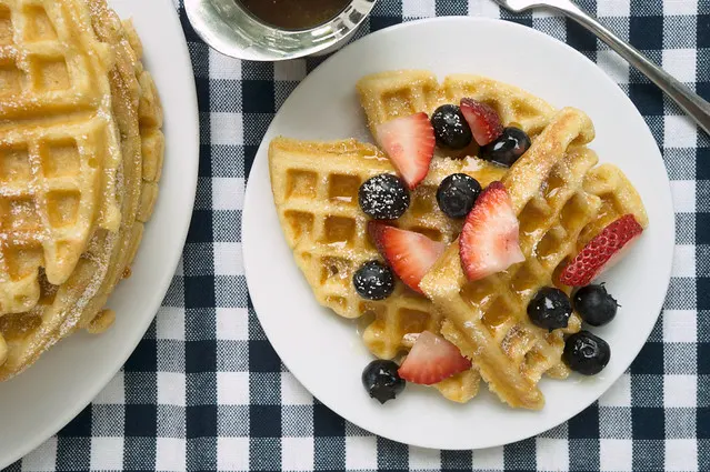 Raised-Waffles-with-Warm-Maple-Butter