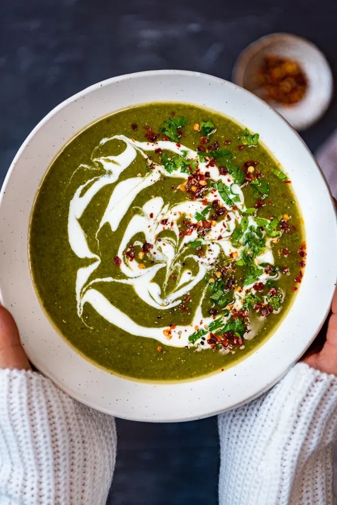 Red-lentil-spinach-soup