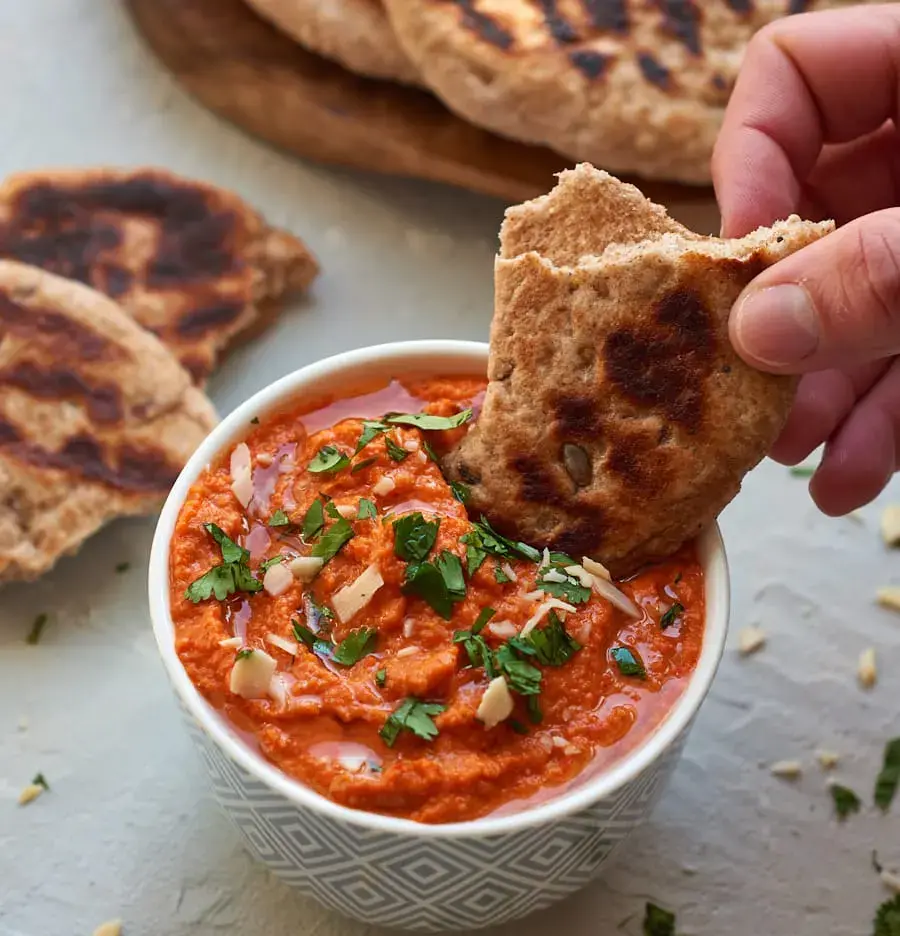 Roasted-pepper-aubergine-dip