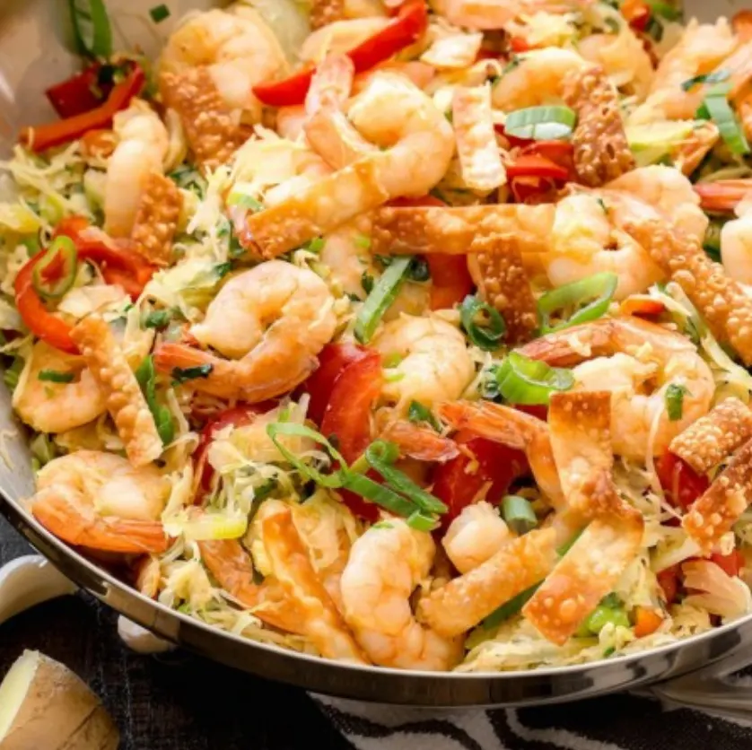 Savoy-Cabbage-and-Shrimp-Stir-Fry