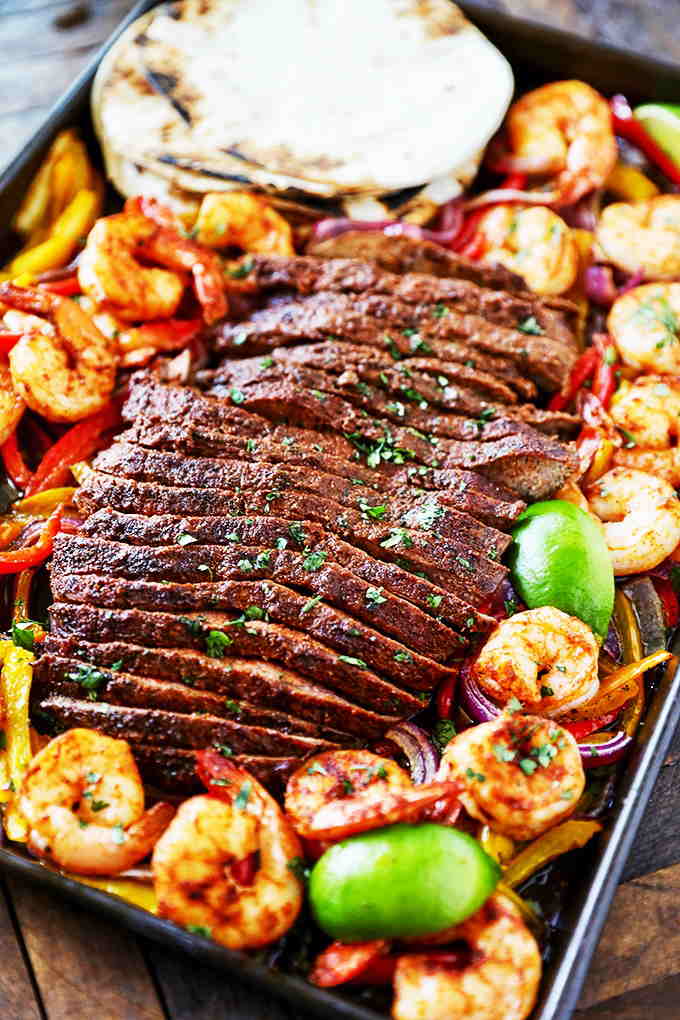 Steak-and-Shrimp-Sheet-Pan-Fajitas