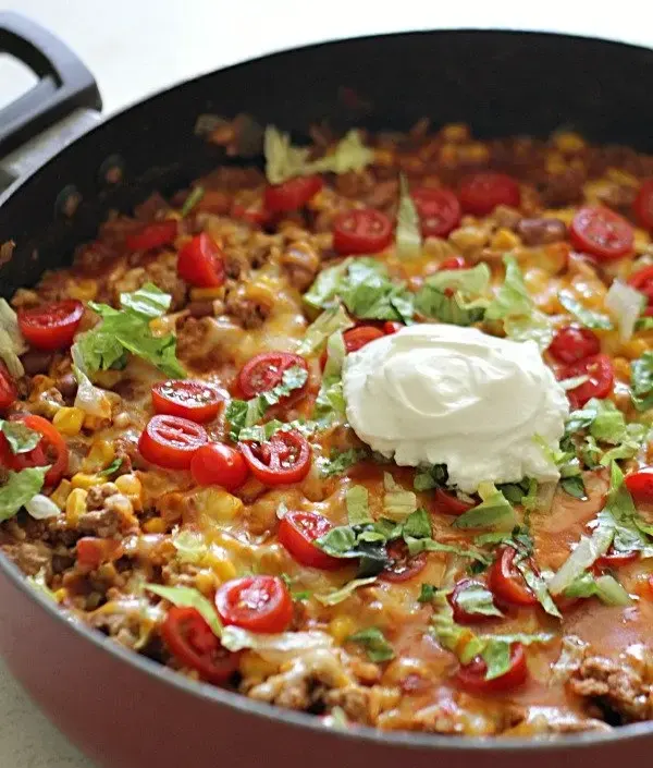 Tex-Mex-Turkey-and-Rice-Skillet