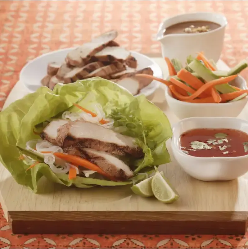 Thai-Lettuce-Wraps-with-Satay-Pork-Strips