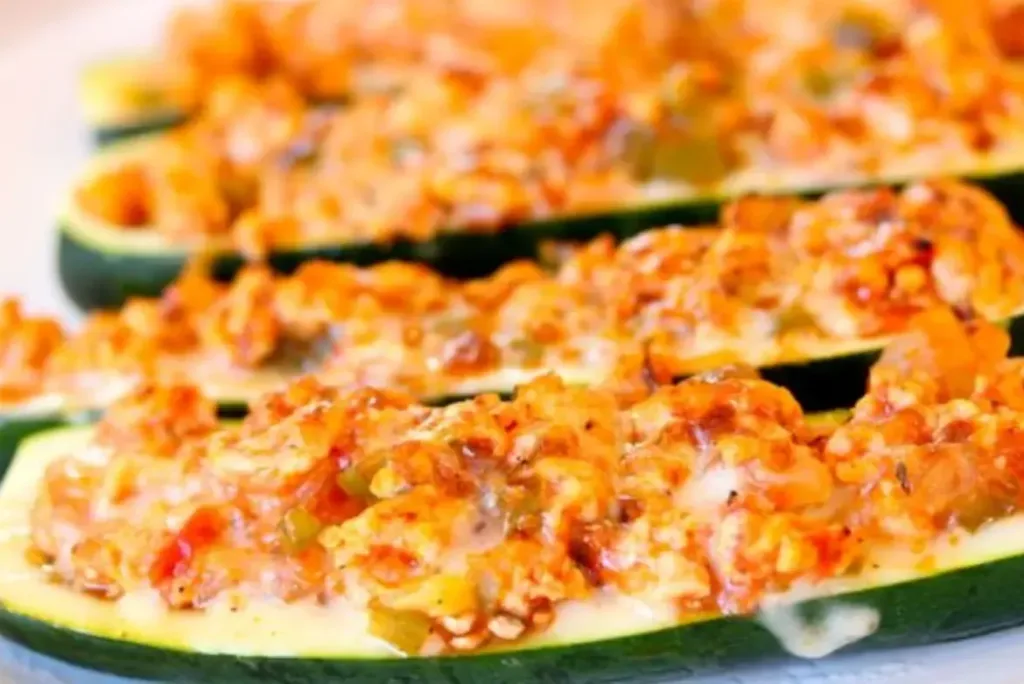 Turkey-and-Rice-Stuffed-Zucchini-Boats