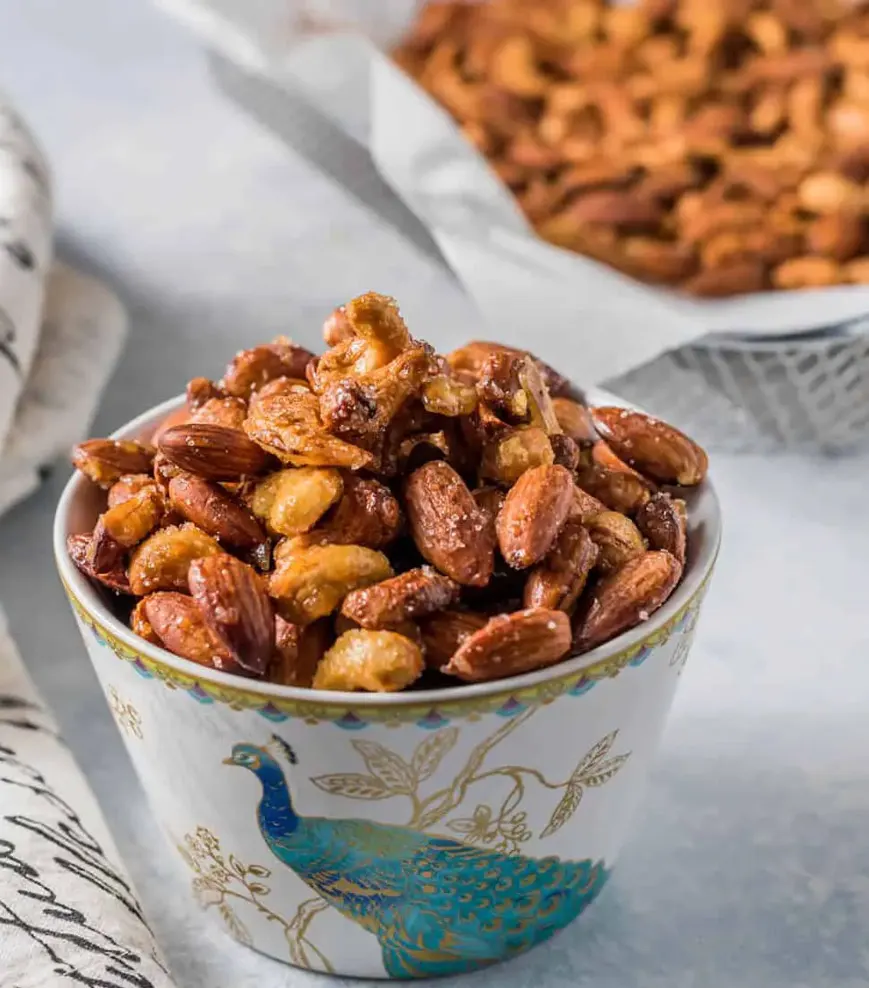 air-fryer-honey-roasted-nuts