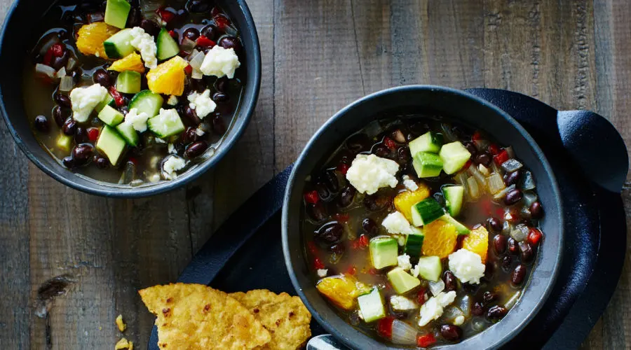 black-bean-soup-with-avocado-orange-and-cucumber