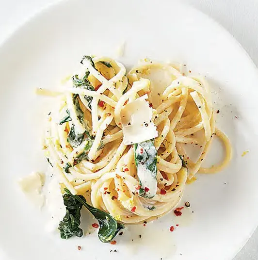 bucatini-with-wilted-spinach-and-lemon-mascarpone-sauce