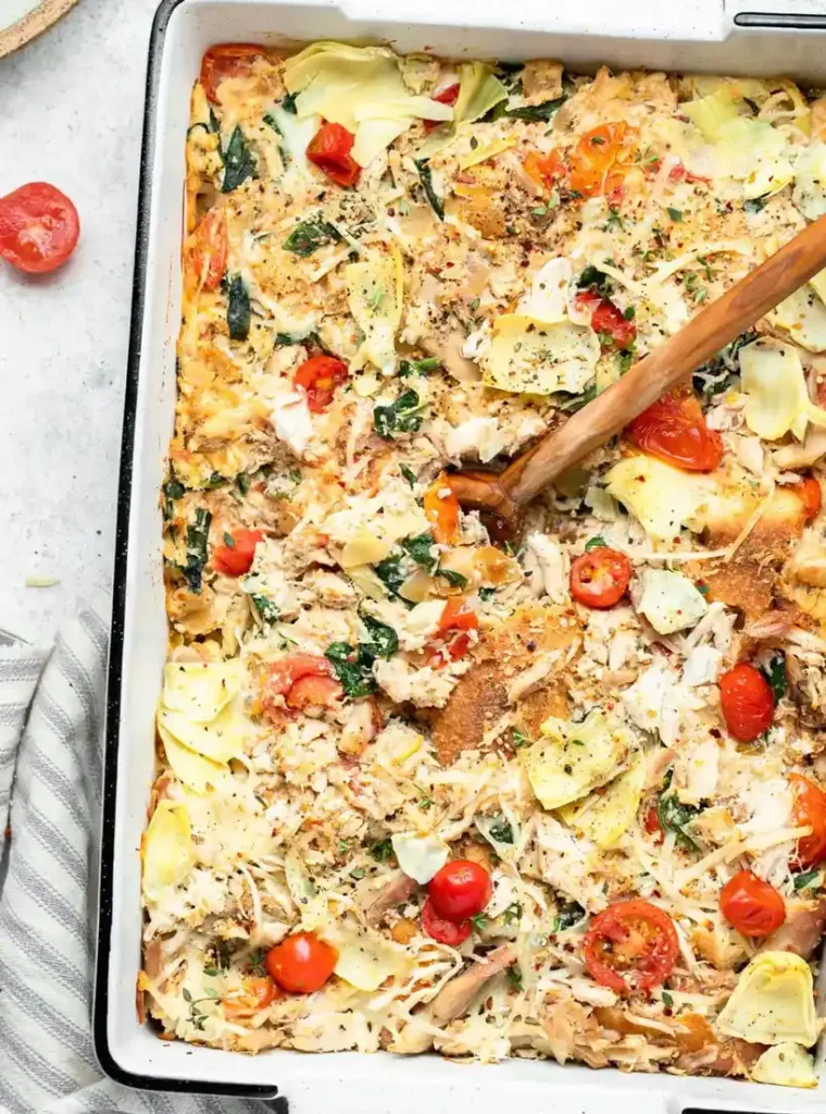 cheesy-spinach-and-artichoke-casserole