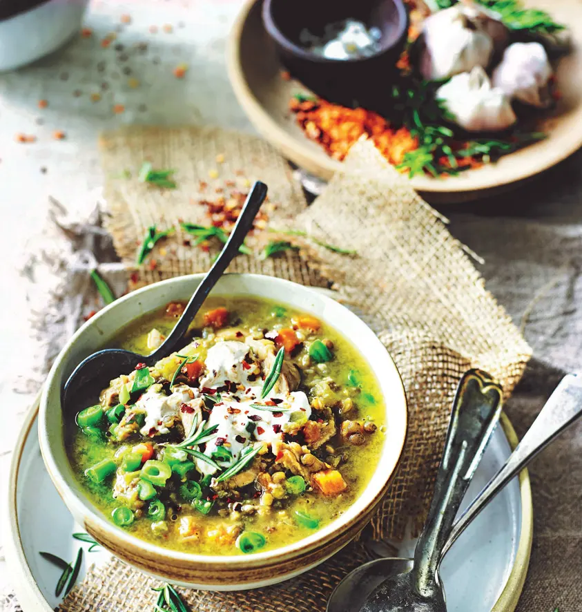 chicken-and-lentil-soup-with-spiced-yogurt