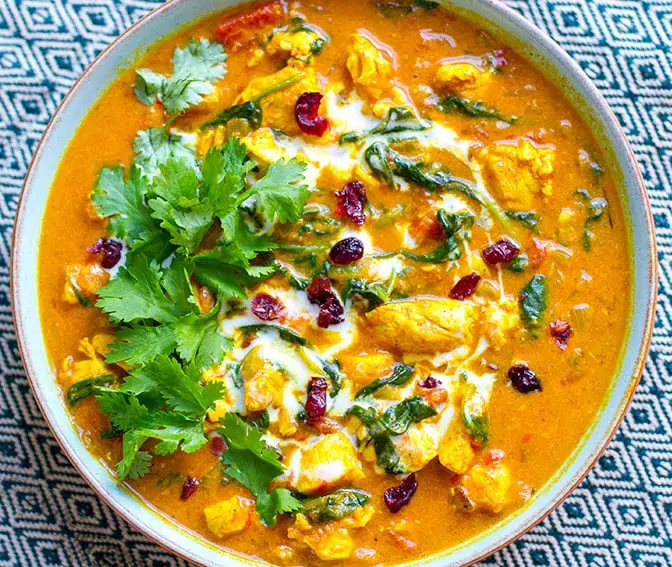 chicken-tikka-masala-with-spinach-and-cranberries