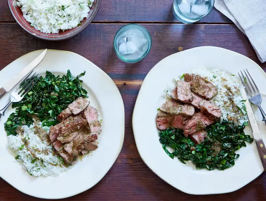 chimichurri-steak-with-cilantro-lime-rice