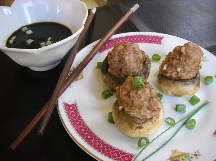 chinese-style-stuffed-mushrooms