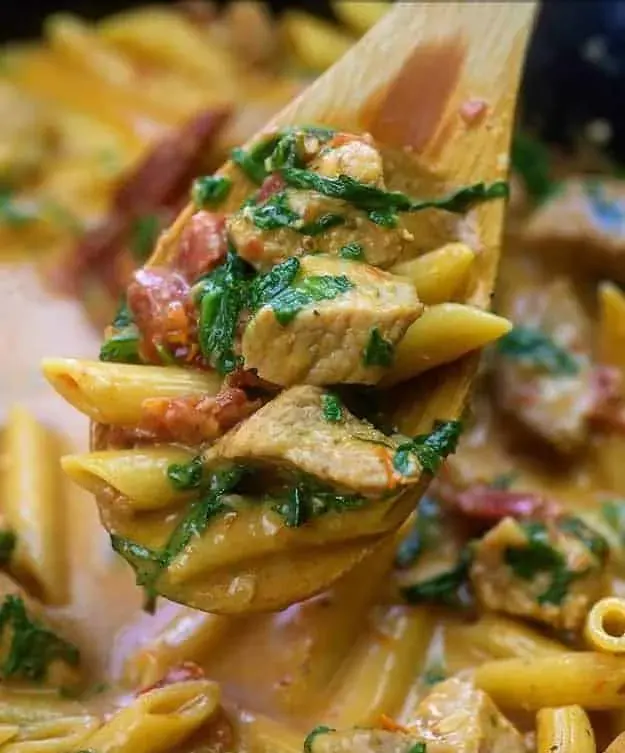 creamy-tuscan-pork-pasta