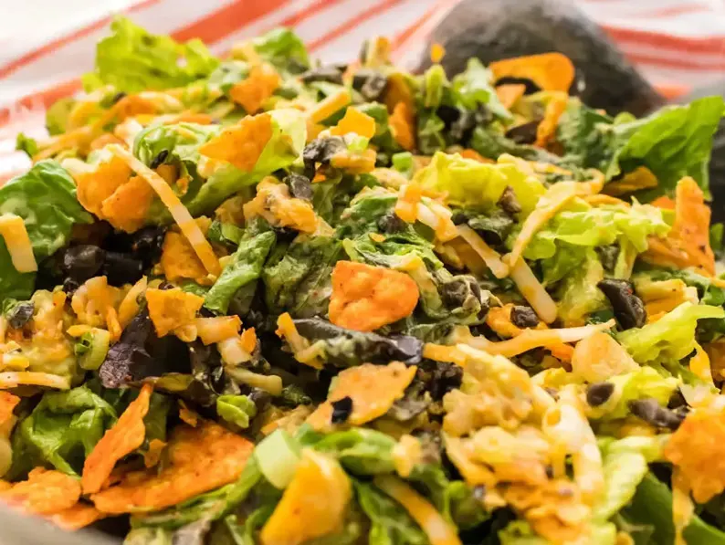 dorito-taco-salad-with-avocado-dressing