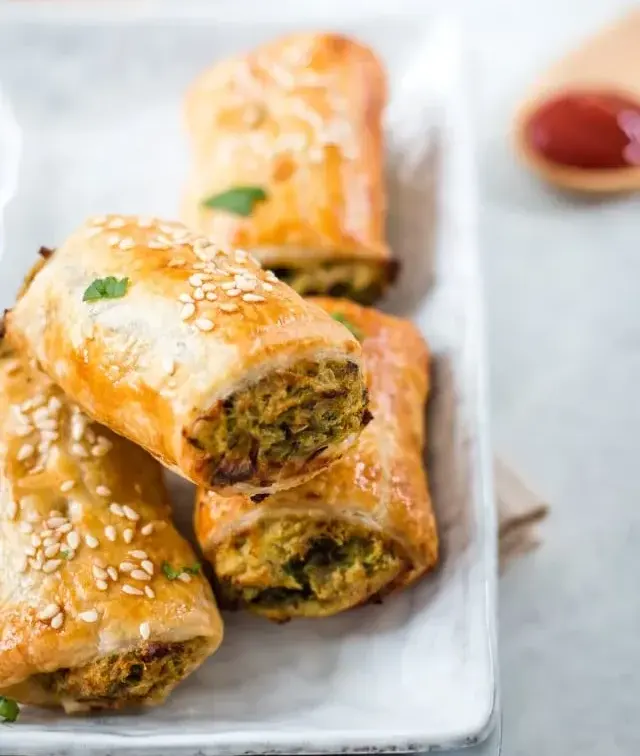 eggplant-and-bean-vegan-sausage-rolls