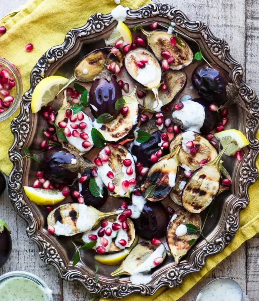 grilled-baby-eggplant-with-yogurt-sauce